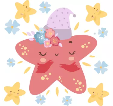 Nálepka pre deti roztomilá hviezdica - Tenstickers