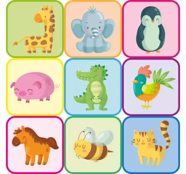 Nálepka na detský nábytok pre zvieratá - Tenstickers