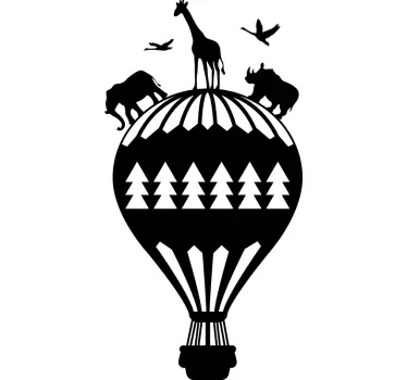 Balón s pomenovaním jungle zvieratá detská izba obtisky - Tenstickers