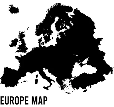 Politická mapa európy nálepka mapa sveta - Tenstickers