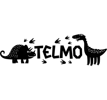 Nálepka pre deti dinosaury a meno - Tenstickers
