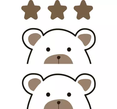 Medvede a hviezdy obtisky - Tenstickers