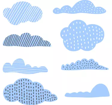 Mraky kresby ilustrácie múr umenie obtisky - Tenstickers