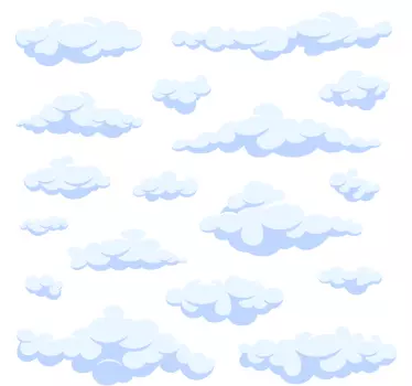 Realistické mraky deti spálne obtisky - Tenstickers