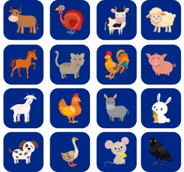 Zvieratá obtisky hospodárskych zvierat - Tenstickers