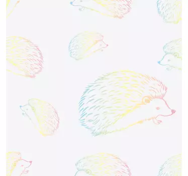 nálepky na nábytok roztomilý vzor ježka - Tenstickers