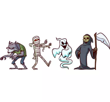 Samolepka na halloween postavy - Tenstickers