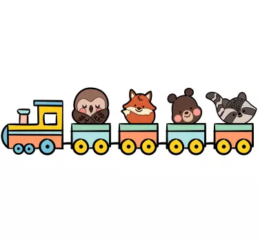 Pôvabný vláčik ilustrácie nástenné umenie - Tenstickers