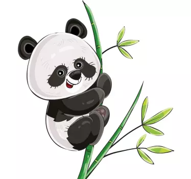 Lezenie panda ilustrácie wall art obtisky - Tenstickers