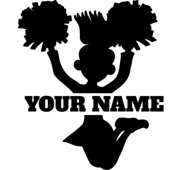 Nálepka pre deti s vlastným dizajnom cheerleaderky - Tenstickers