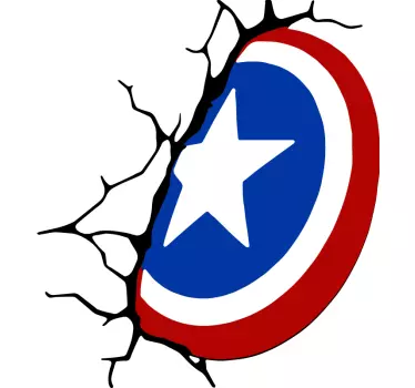 štítok superhrdiny štítu amerického kapitána - Tenstickers