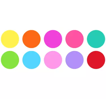 Farebné kruhy. Vinylové samolepky na podlahu - Tenstickers