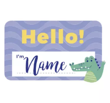 Nálepka pre deti ahoj personalizovaný krokodíl - Tenstickers
