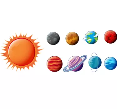 Slnečná sústava priestor obtisky - Tenstickers