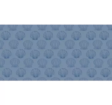 Obtisky mušle modré tóny na nábytok - Tenstickers