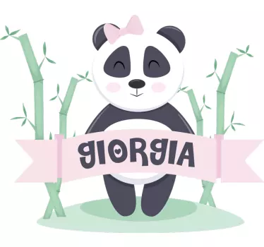 Nálepka pre deti roztomilá panda postavička - Tenstickers