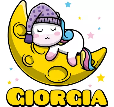 Roztomilý jednorožec na detskej izbe na stenu pre deti - Tenstickers