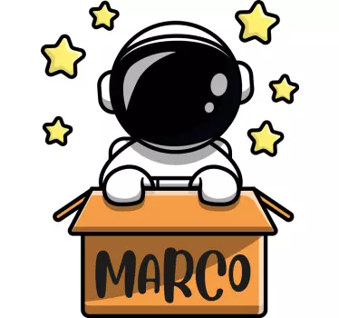 Nálepka pre deti dobrodružstvo astronauta - Tenstickers