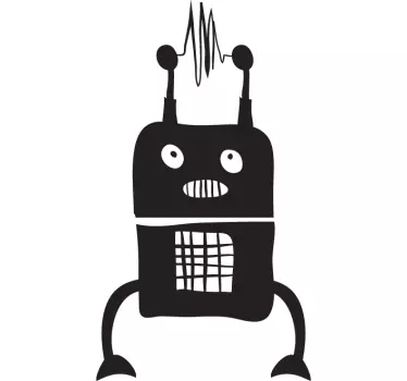Nálepka pre deti hravá postavička robota - Tenstickers