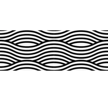 Psychedelické oblúky so zaoblenými tvarmi nálepiek na nábytok - Tenstickers