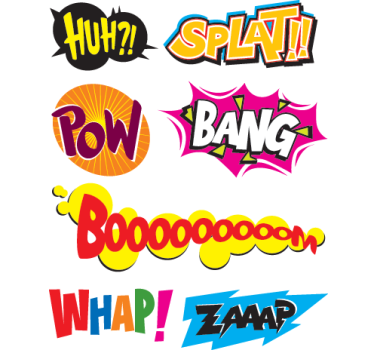Nálepka pre deti onomatopoeia - Tenstickers