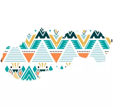 Slovenská ľudová mapa obtlačok mesta - Tenstickers