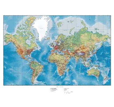 Nálepka so svetovou atlasovou mapou - Tenstickers