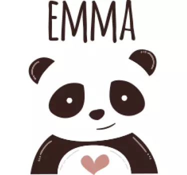 šťastná panda s nálepkou na stenu pre dieťa - Tenstickers