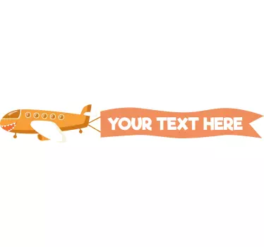 Nálepka pre deti vlastný názov lietadla - Tenstickers