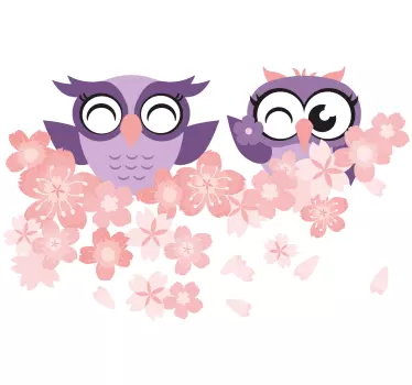Nálepka pre deti roztomilé sovie kamaráti - Tenstickers