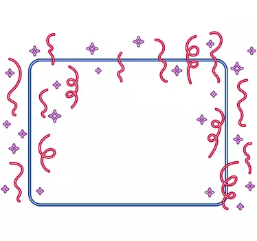 Nálepka pre deti farebné ozdobné okraje - Tenstickers