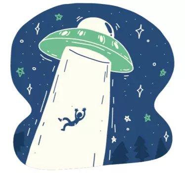 Vesmírna nálepka ufo a astronaut - Tenstickers