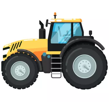 žltý traktorový obtlačok - Tenstickers