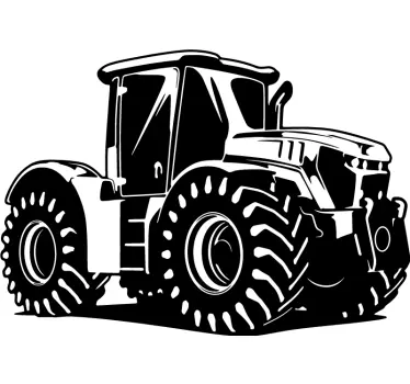 Monochromatický štýlový samolepka na traktor - Tenstickers