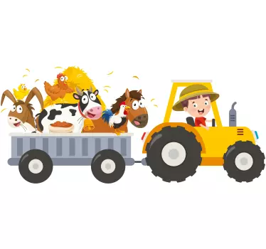 Malý farmár so samolepkami na hračky - Tenstickers
