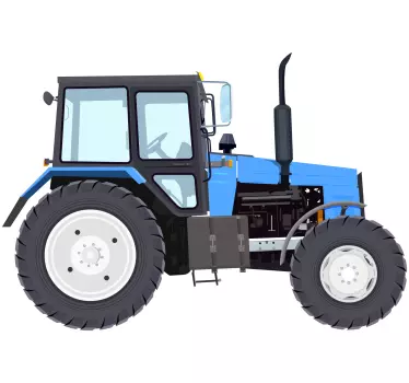 Modrý moderný samolepka na traktor - Tenstickers