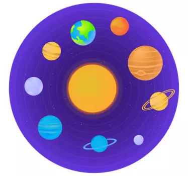 Vesmírna nálepka koncept slnečnej sústavy - Tenstickers