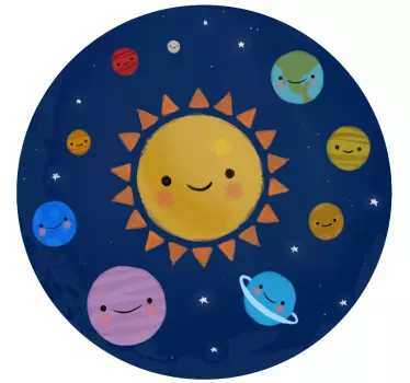 šťastný priestorový štítok slnečnej sústavy - Tenstickers