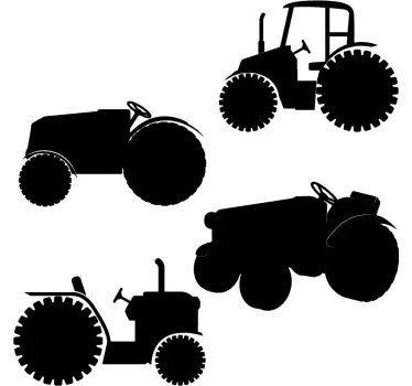 Traktor silueta pack hračka obtisk - Tenstickers
