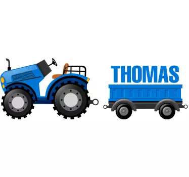 Retro personalizovaný samolepka na traktor - Tenstickers
