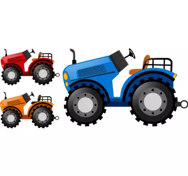 Farebný samolepka na traktor - Tenstickers