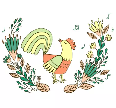 štítok s vtákom veľkého chvosta - Tenstickers