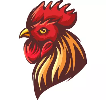 Farebný štítok moderného kohúta vtáka - Tenstickers
