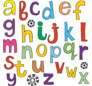 Nálepka pre deti abeceda - Tenstickers