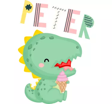 Nálepka pre deti s roztomilými dinosaurami - Tenstickers