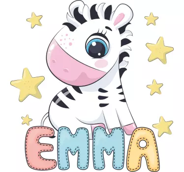 Nálepka pre deti očarujúca socha zebry - Tenstickers