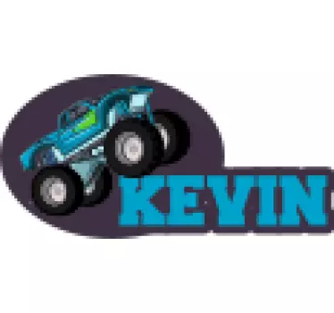 Osobný štítok s hračkou monster truck - Tenstickers