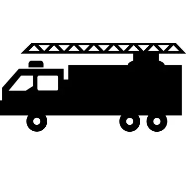Hasičské auto silueta hračka obtisk - Tenstickers