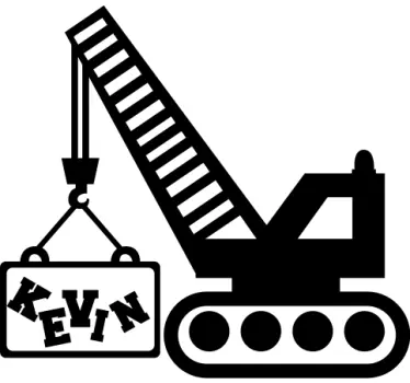 Nálepka pre deti s menom žeriava - Tenstickers