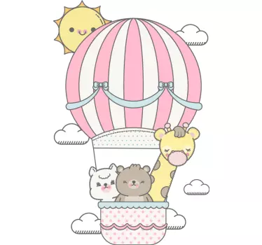 Nálepka pre deti cesta balónom - Tenstickers